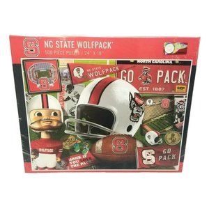 NC State Wolfpack 500 Piece Puzzle 24"x18" Go Pack Stadium Helmet Football A